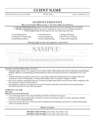 Executive Resume Format